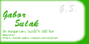 gabor sulak business card